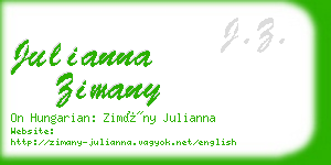 julianna zimany business card